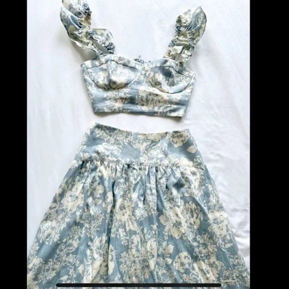 NWOT Reformation Junie Linen Two Piece Set - Picture 2 of 4